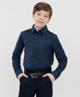 Сорочка классическая синяя Button Blue, школьная форма для мальчиков  фото, kupilegko.ru